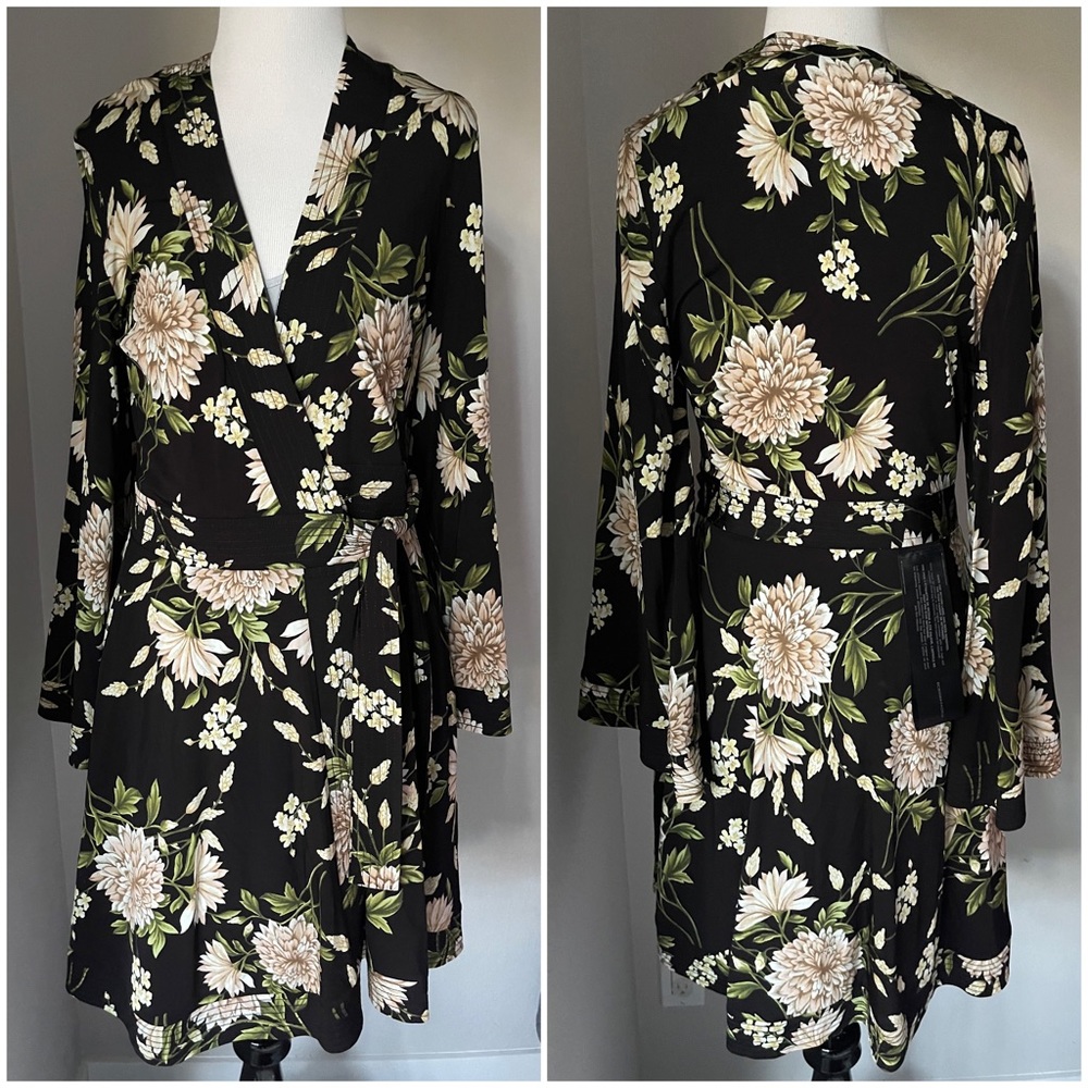 BCBGMaxAzria Floral Wrap Dress - Picture 3 of 6